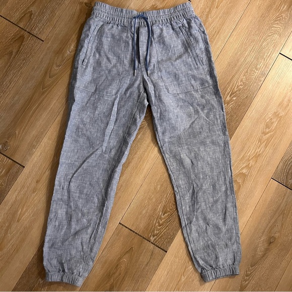 Athleta Retreat Linen High Rise Chambray Jogger - Picture 6 of 9